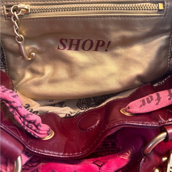 VINTAGE AUTHENTIC Juicy Couture Pink Velour Daydreamer Bag - Picture 10 of 10